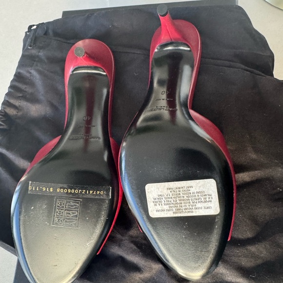 SAINT LAURENT 95mm Pumps Sz 40 in Opyum Red. - Picture 8 of 11